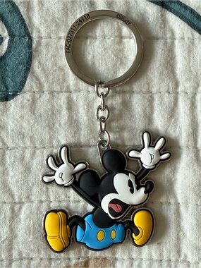 Disney Happy Mickey Mouse Blue Shorts Keychain- NWOT